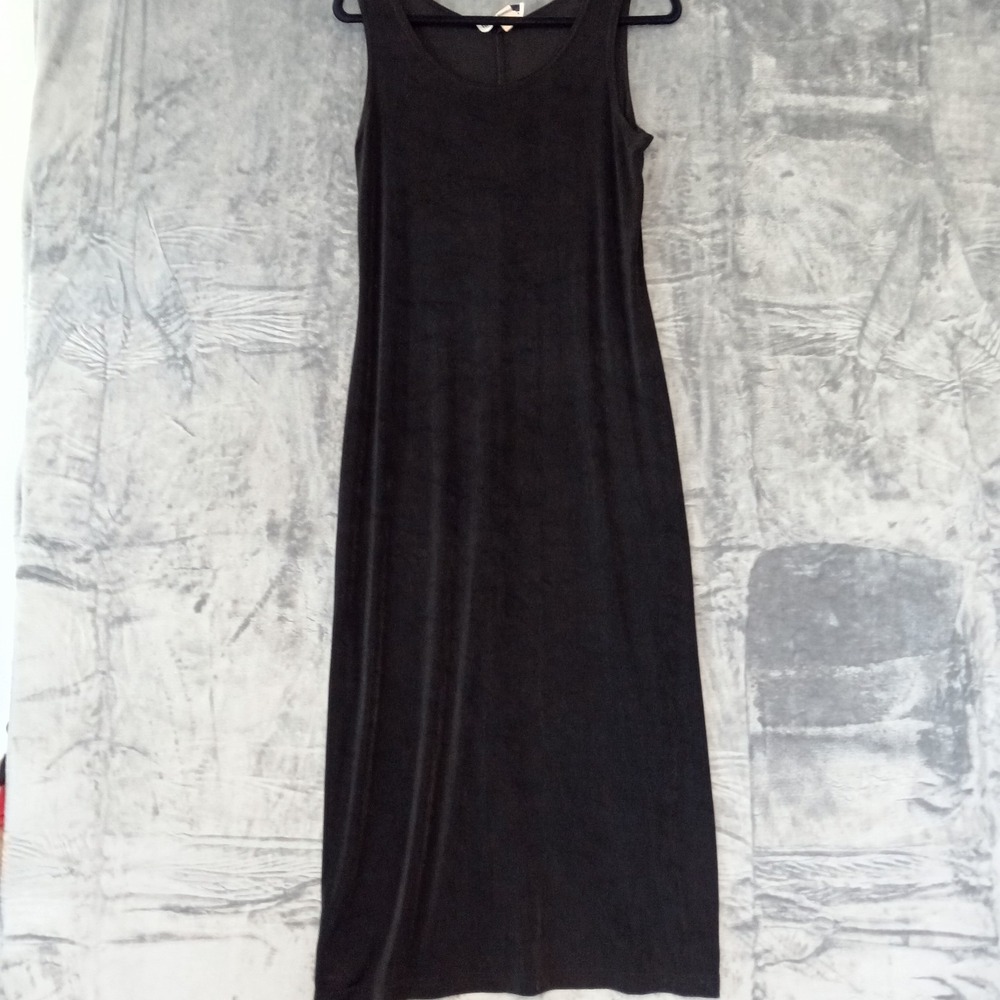 Ronni Nicole Dress Womens 10 Petite Black Maxi Sleeveless Velvet Tank‎ Classic